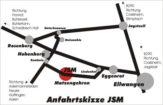 Anfahrt Lageplan JSM Matzengehren Anfahrtskizze