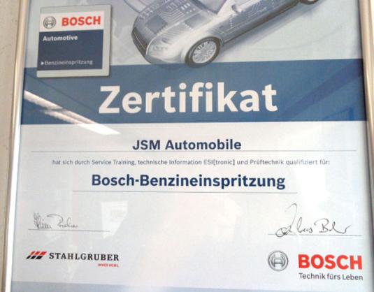 JSM Zertifikat Bosch