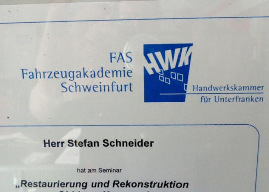 JSM Zertifikat Restaurierung